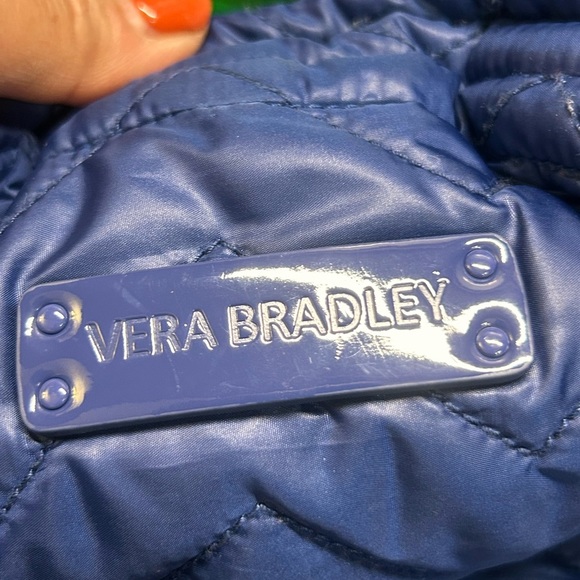 Vera Bradley Large Pleated Tote Shoulder Bag – Trimmed Emerald Green Paisley - Picture 11 of 14